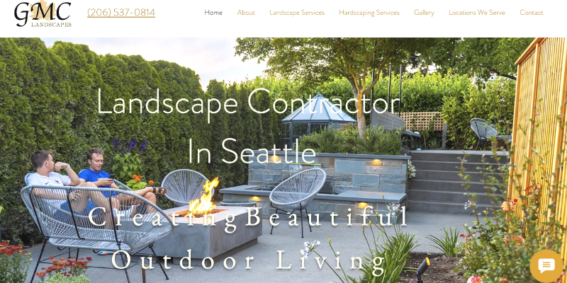 Photo of gmc landscapes website.